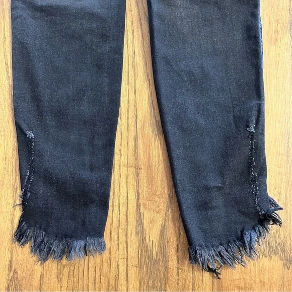 White Birch Distressed Skinny Jeans Raw Hem Black Gray Size Small - Picture 11 of 11